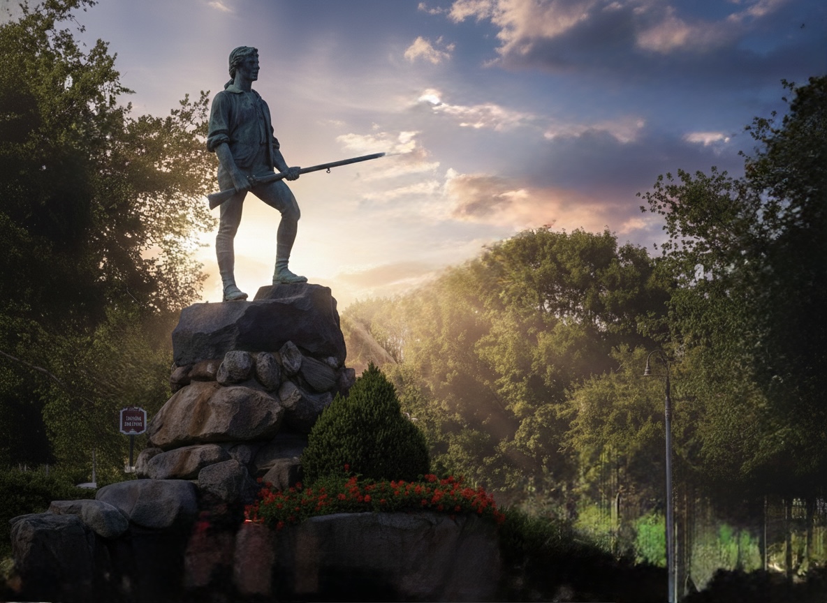 Lexington Battle Green in Massachusetts, a well-known local landmark in our service area