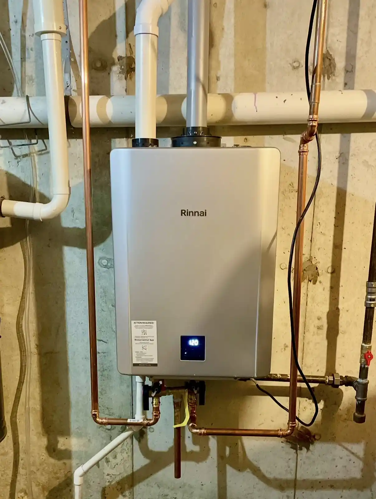 Tankless water heater installation in Boston